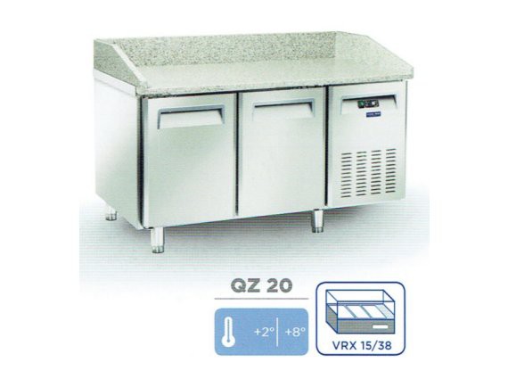 Tavolo refrigerato pizzeria QZ 20  cm.150X80 + 2/+8�.